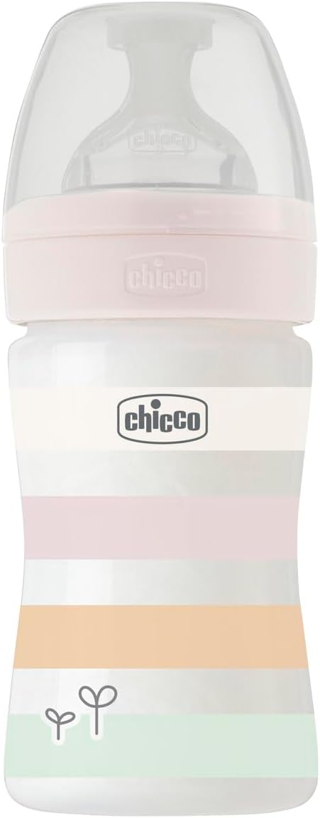 CHICCO Slow Flow Baby Bottle with Physio Soft Silicone Teat and Soft Sense Finish