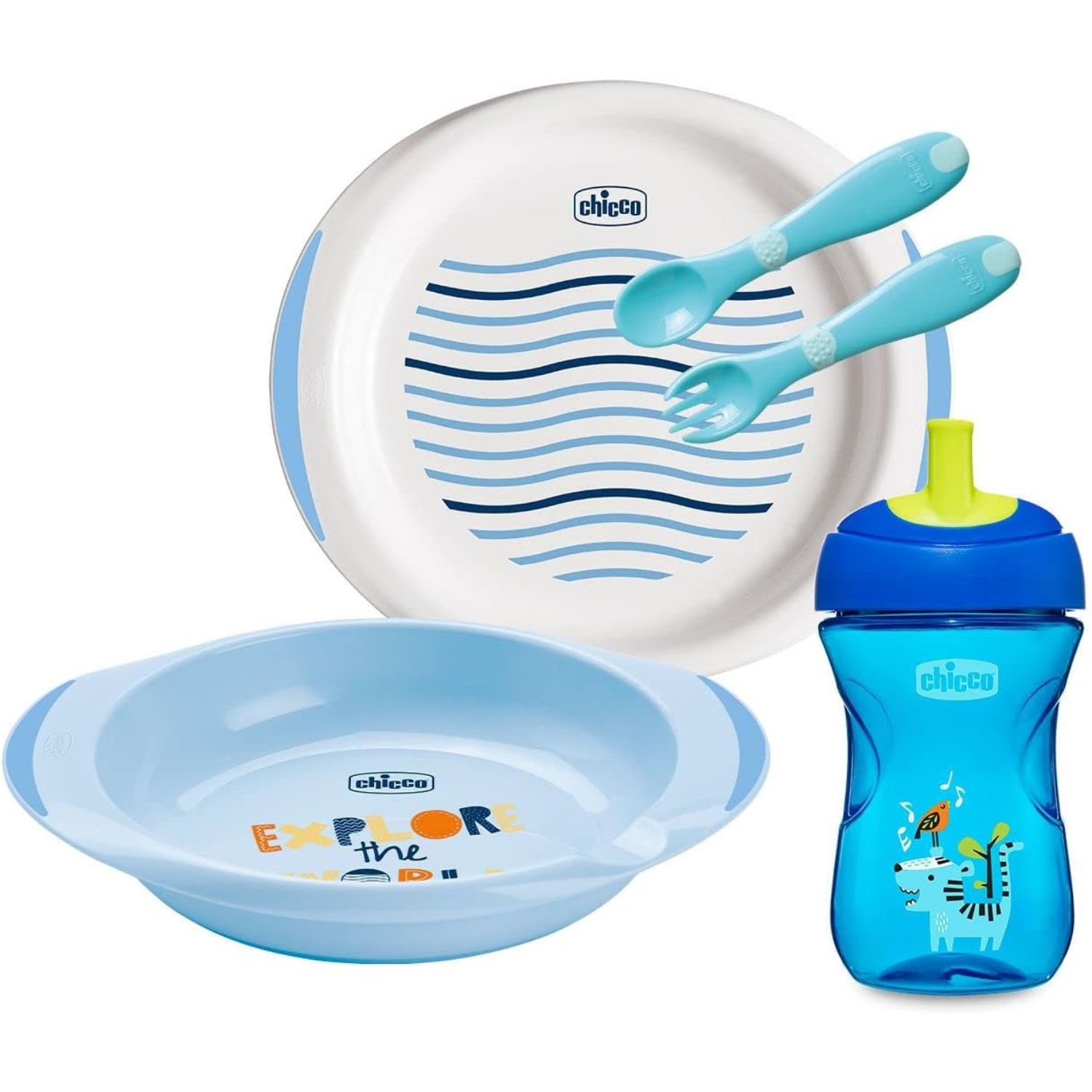Chicco Weaning Set, Blue (12M+)