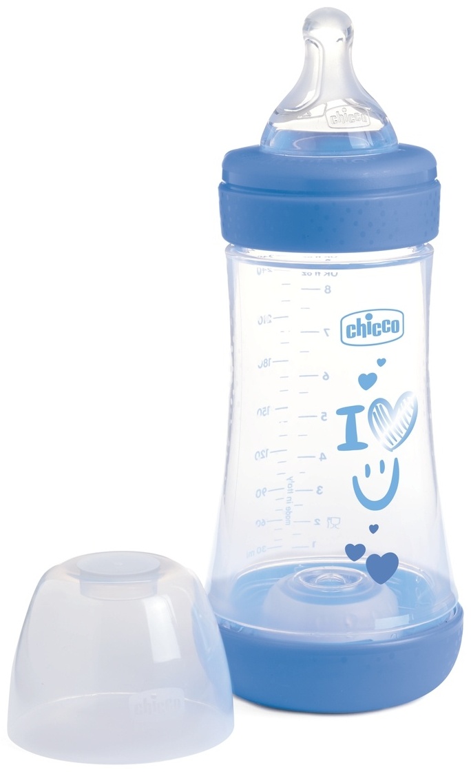 Chicco Perfect 5 Anti-Colic Baby Bottle – 240 ml (Medium Flow) 2M+