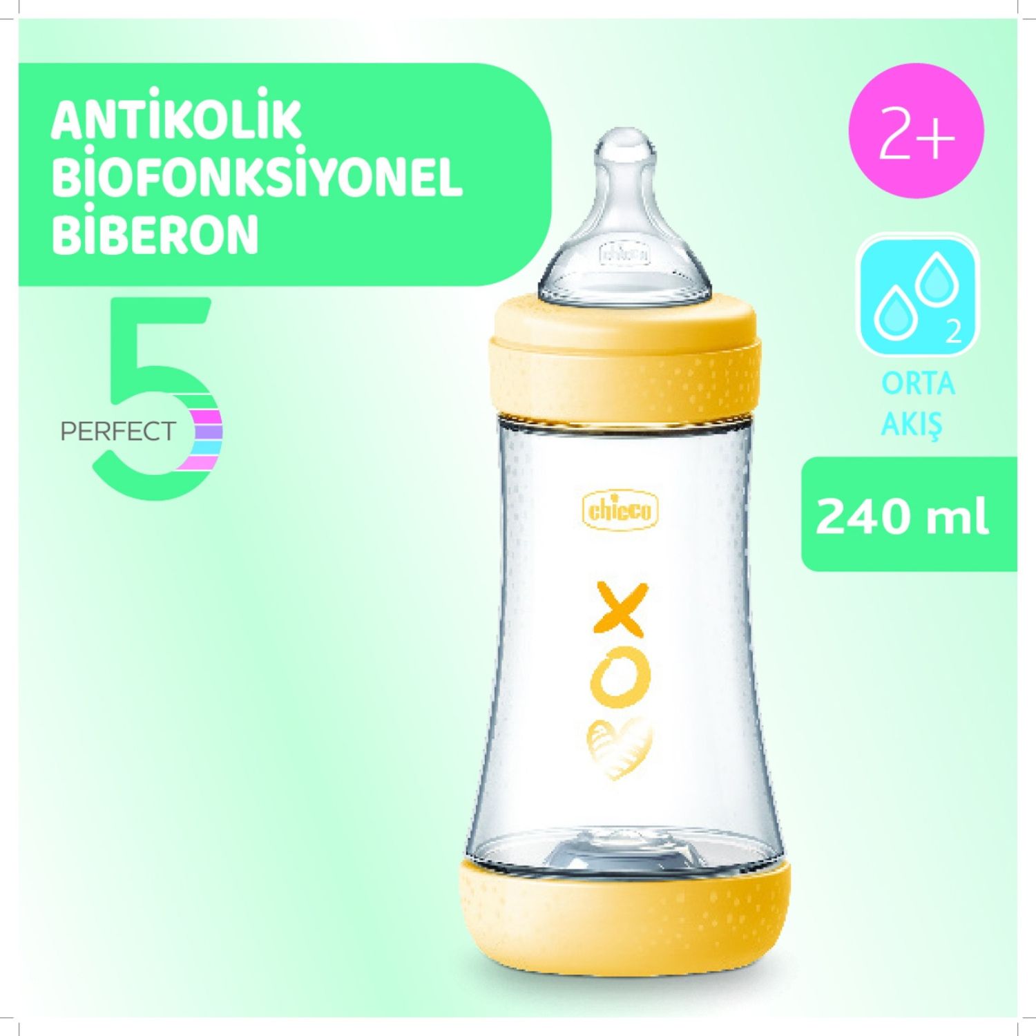 Perfect 5 Anti-Colic Baby Feeding Bottle – 240 ml